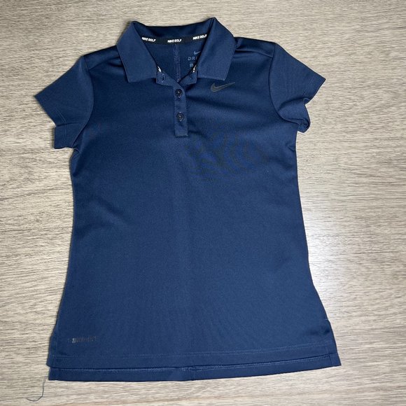 Nike Golf Girls Navy Dri Fit Size Small - Picture 1 of 3